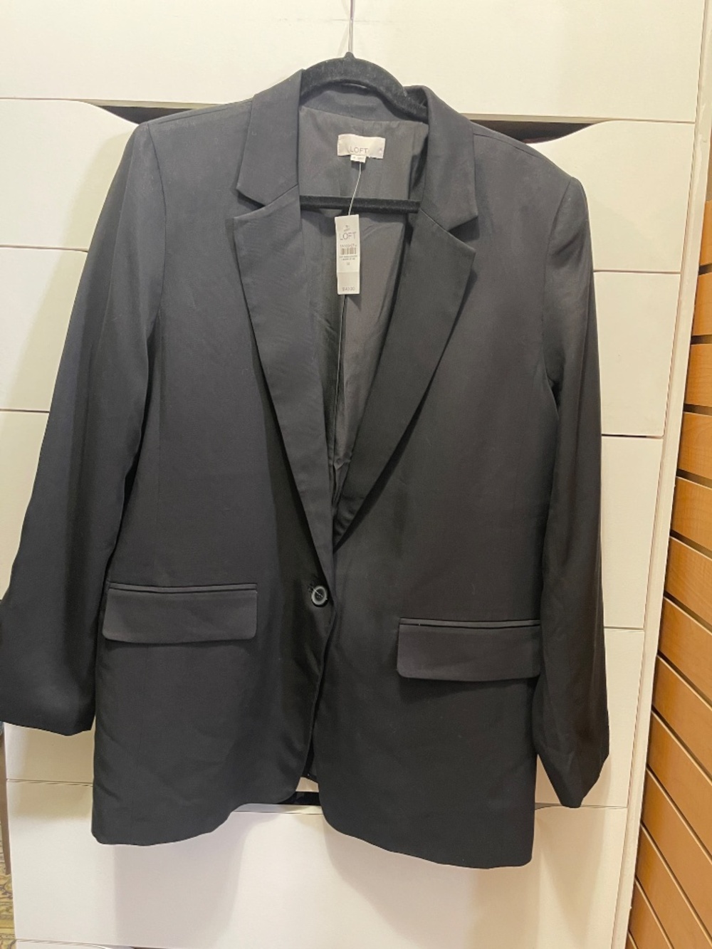 Loft classic soft black blazer women 14 New with Tag